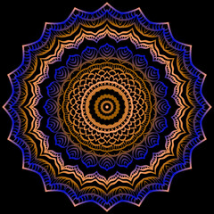 Decorative round lace ornate mandala. Vintage pattern. Vector