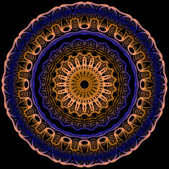 Decorative round lace ornate mandala. Vintage pattern. Vector
