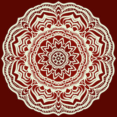 Decorative mandala flower ornament. pattern. vector. Tribal Ethnic Arabic, Indian, motif. for fashion design, wallpaper, invitation