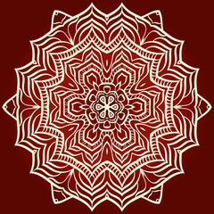 Decorative mandala flower ornament. pattern. vector. Tribal Ethnic Arabic, Indian, motif. for fashion design, wallpaper, invitation