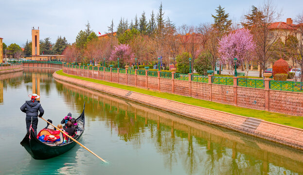 Gondola on Porsuk River - Eskisehir, Turkey
