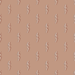 Geometric lightning doodle pattern. Modern zigzag line art endless wallpaper.