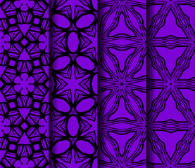 Fototapeta premium Set of Geometric Pattern. Seamless Texture Color Background. Vector illustration.