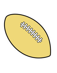 ラグビーボール縫い目(茶白線)