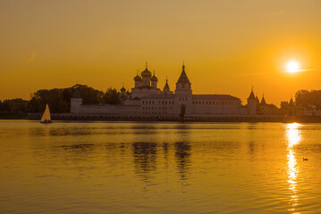 Sunset at the Ipatievskiy Monastery. Kostroma, Golden Ring of Russia