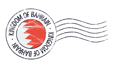 Bahrain grunge postal stamp