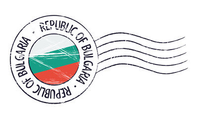 Bulgaria grunge postal stamp