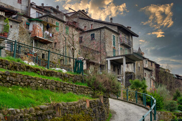 Fototapeta na wymiar virgoletta a little medieval village near aulla in lunigiana