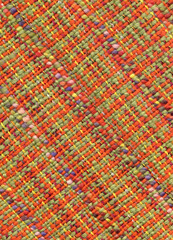 Handwoven colorful fabric with diagonal stripes