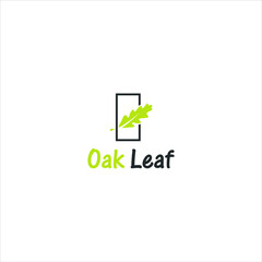 oak leaf logo illustration template