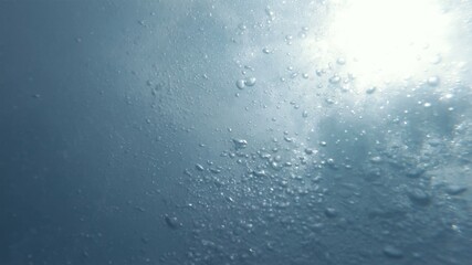 Air Bubbles Underwater, Natural Under Water background scene