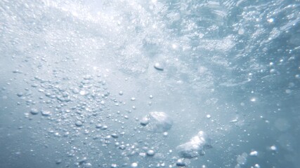 Air Bubbles Underwater, Natural Under Water background scene