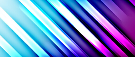 Obraz na płótnie Canvas Bright gradient neon lines abstract background