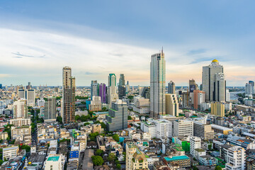 Fototapeta na wymiar Bangkok, Thailand - 25 June 2020 : Beautiful architecture building around bangkok city in Thailand