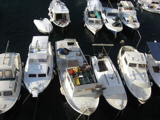 Boats in a bay of the Mediterranean sea