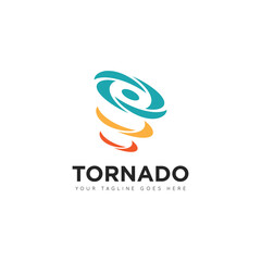 abstract tornado logo and icon vector illustration design template