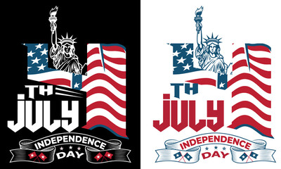America Independence Day, USA labels collection  Vector, Flag Vector, America, USA, Happy Day, 4 July,  Vector illustration
