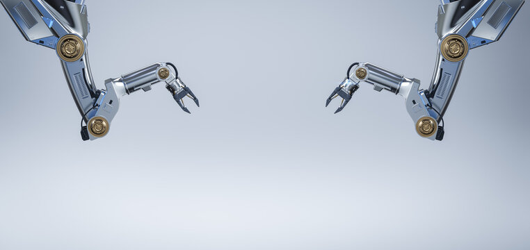 Metallic robotic arms with space