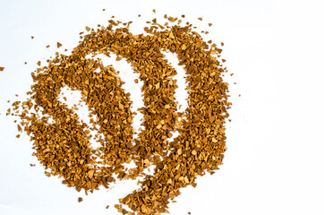 Arabica Freeze Dried Instant Coffee Isolated On White Background