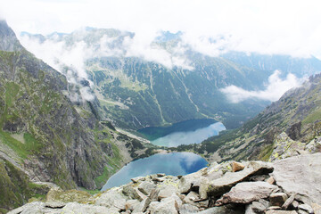 top view of the lake in the Tatra Mountains, Poland