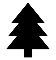 Pine tree icon. Vector illustration isolated on white background.