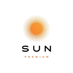 sun logo vector icon illustration