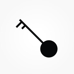 line Key Icon for Security and Password