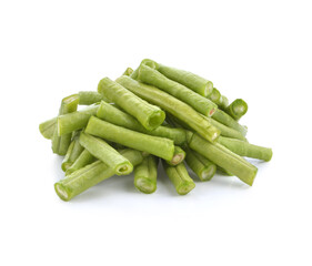Yardlong bean isolated on white background