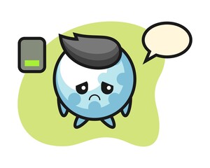 Golf cartoon doing a tired gesture