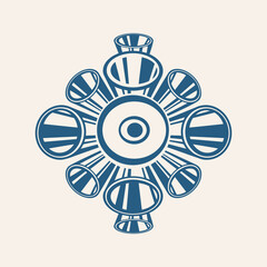 Trumpet icon. Vector Illustration. Branding Identity Corporate vector logo design template Isolated on a white background