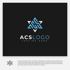 ACS letters logo on black