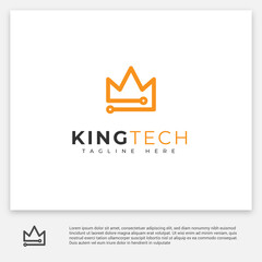 King tech minimalist logo