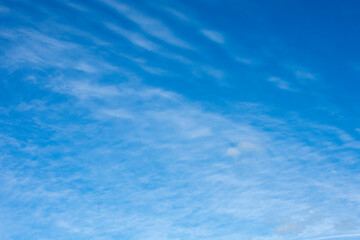 Fototapeta na wymiar Background: Blue sky and Cirrus clouds