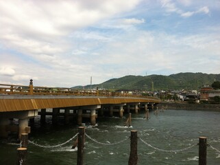 Uji Bridge, A historic bridge that is counted as one of the three most ancient bridges in Japan. 
