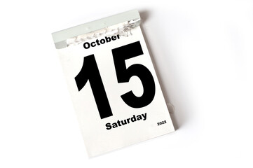  15 October 2022