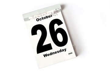  26 October 2022
