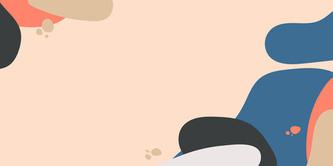 Minimal liquid banner template. Black blue and yellow background color with stripe line shape. Suitable for social media post and web internet ads. Vector illustration with photo college