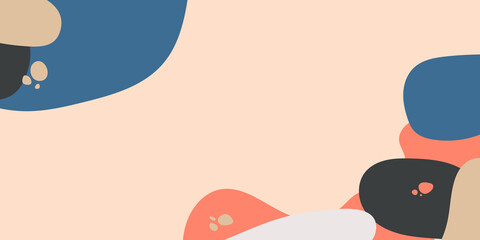 Minimal liquid banner template. Black blue and yellow background color with stripe line shape. Suitable for social media post and web internet ads. Vector illustration with photo college