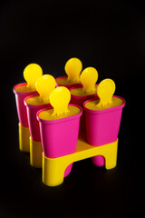 set of forms for ice cream on a black background.
template for your design