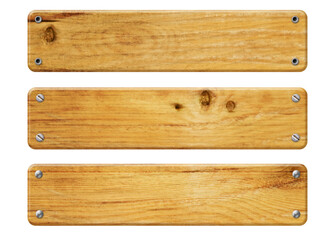 Old wood plate texture collection isolated on white background 3d illustration.