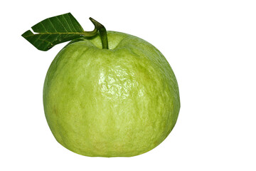 fresh guava on white background