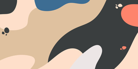 Creative hard paint cover design backgrounds vector. Minimal trendy style organic shapes pattern with copy space for text design for invitation, Party card,Social Highlight Covers and stories page
