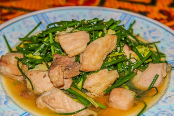 Stir fried pork with vegetables