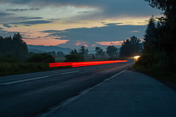 A highway road at dusk © circlephoto