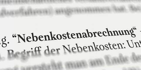 Nebenkostenabrechnung erklärt