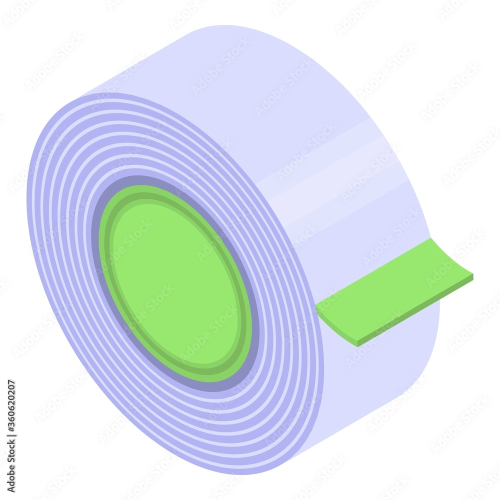 Poster masking scotch tape icon. isometric of masking scotch tape vector icon for web design isolated on wh