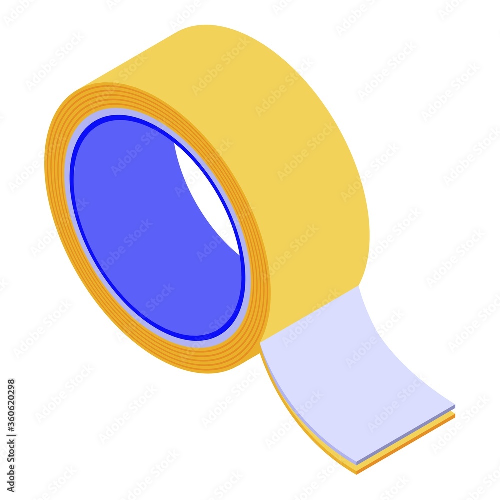 Poster stick roll tape icon. isometric of stick roll tape vector icon for web design isolated on white back