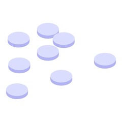 Paper hole puncher icon. Isometric of paper hole puncher vector icon for web design isolated on white background