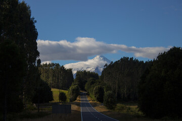time lapse clouds over the road
