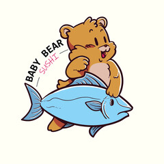 logo of baby bear sushi